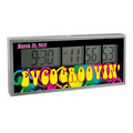Clock - Silver Countdown Clock with 4 Color Process